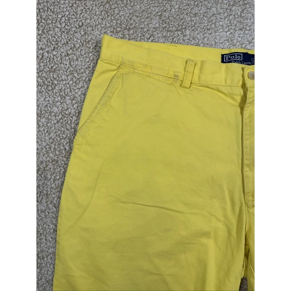 Polo Ralph Lauren Mens Shorts Size 38 Yellow Chino Classic Fit  9
